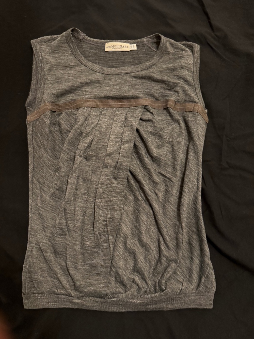 Anna Molinari Sleeveless Ruched Top XS/S